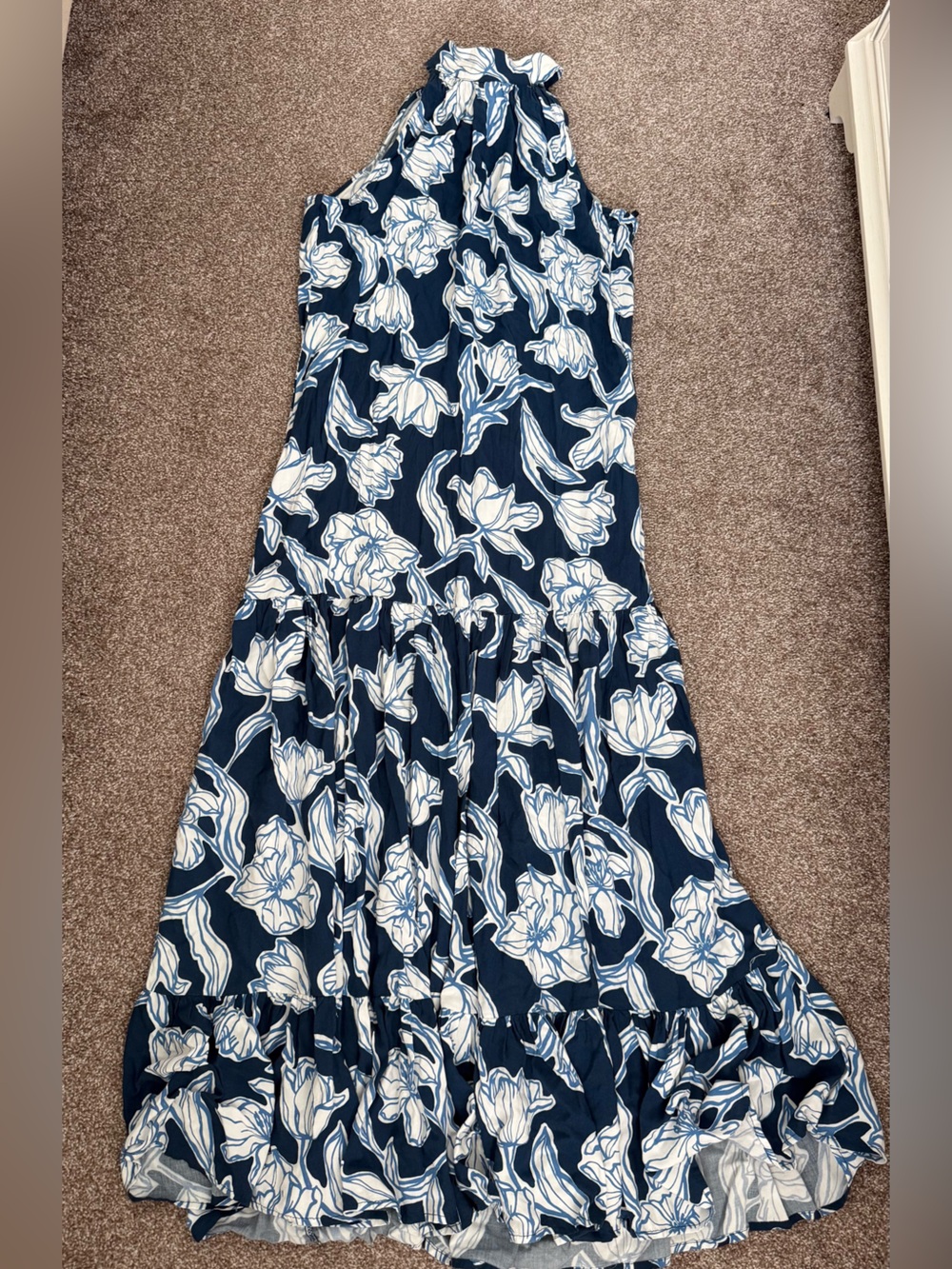 Halter neck floor length dress